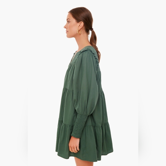 Tuckernuck Pomander Place Jaguar Green Ceci Dress (Small NWT) - Picture 2 of 3